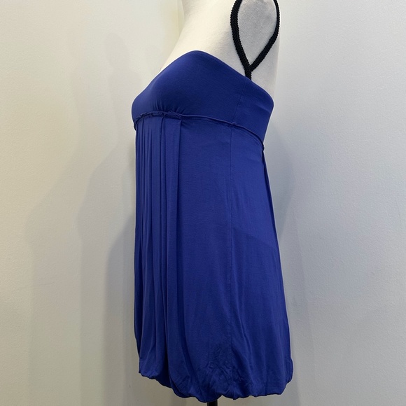 Blue Strapless mini dress - Picture 2 of 4
